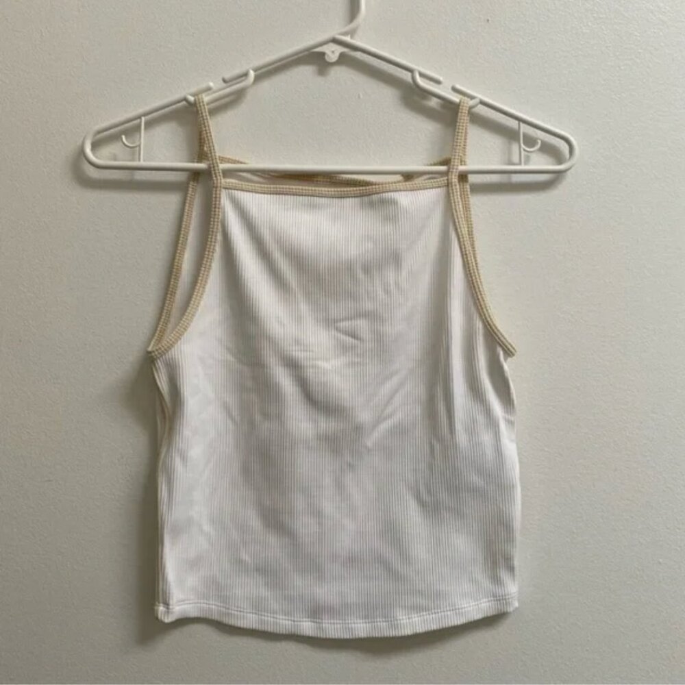 Abercrombie & Fitch Soft AF Collection Ribbed Straight Neck Tank Top S